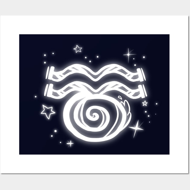 Aquarius zodiac Wall Art by WiliamGlowing